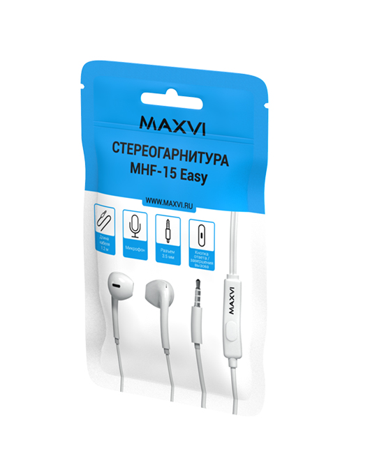 Купить Стереогарнитура Maxvi MHF-15 Easy white